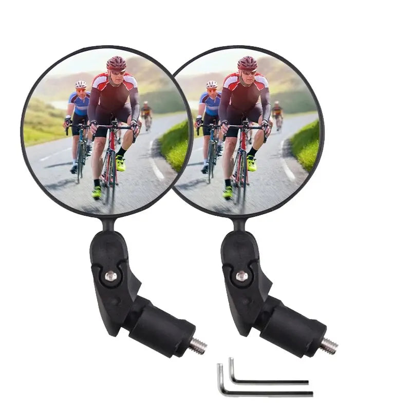 2PCS Universal Bicycle Rearview Mirror Adjustable Rotate Wide Angle Cycling Handlebar Rear View Mirrors for MTB Road Accessories Oasis Select 01