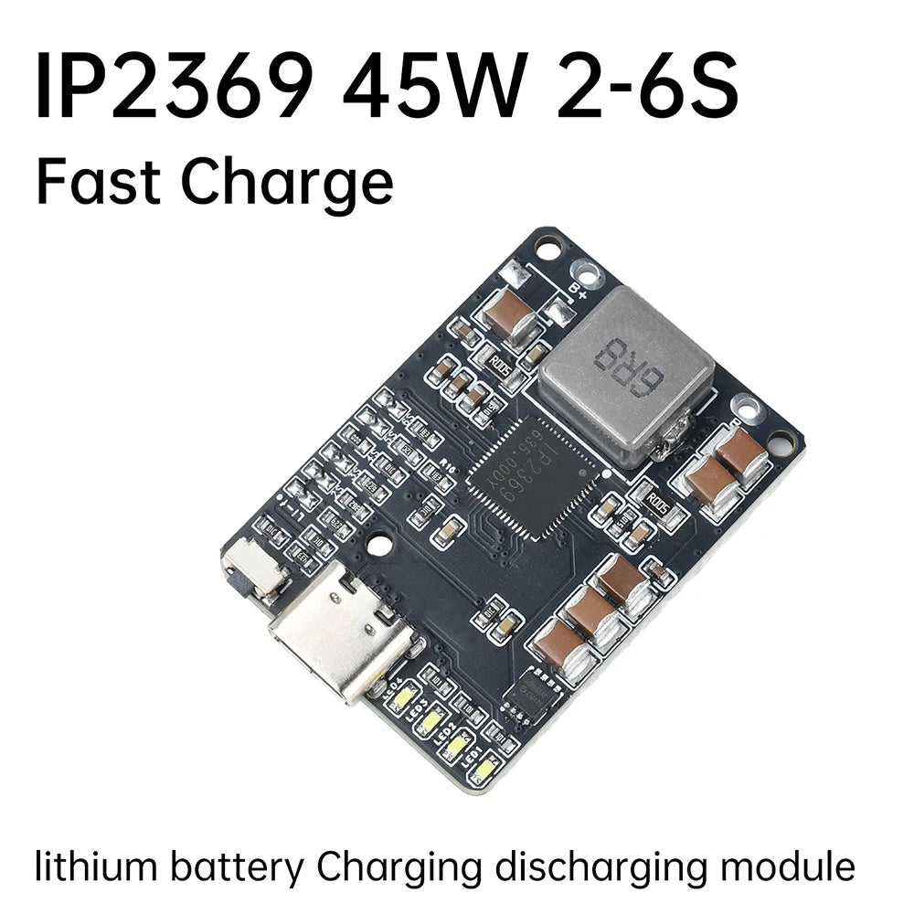 Type C IP2369 45W 2S~6S Lithium Battery Charging Discharging Module Li-ion/LiFePO4 Battery Charger Power Banks Electric Tool Oasis Select Default Title