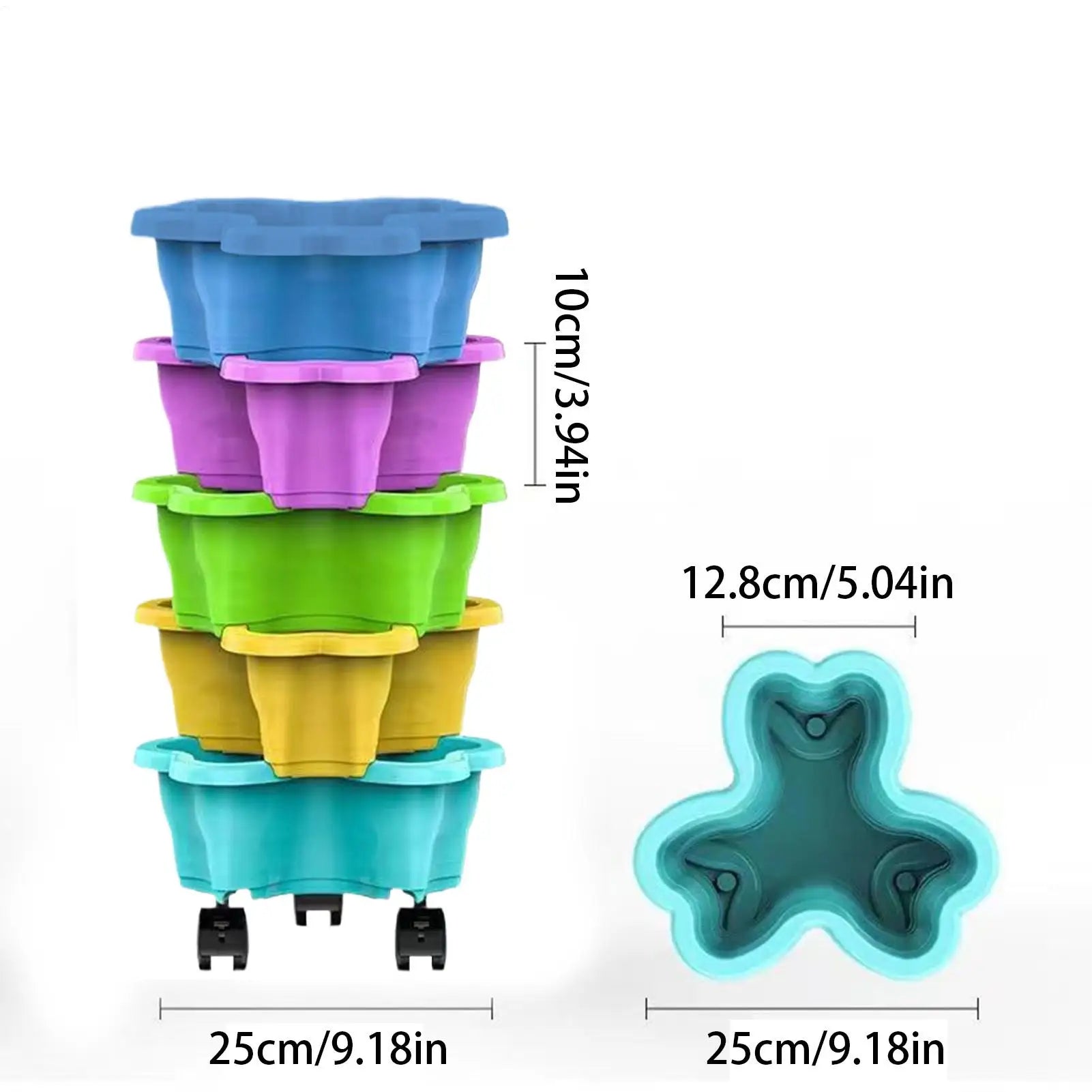 Strawberry Tower Planter Secure Vertical Weatherproof Stackable Planter Indoor Outdoor Gardening Pots for Yard Farm Patio Oasis Select