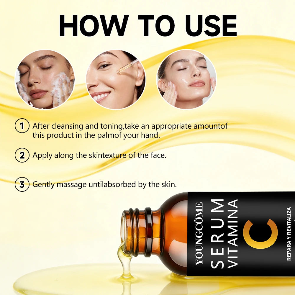 YOUNGCOME Vitamin A Serum + Hyaluronic Acid & Vitamin E, Facial Brighten skin& Boost radiance Essence, Daily Skincare Treatment Oasis Select