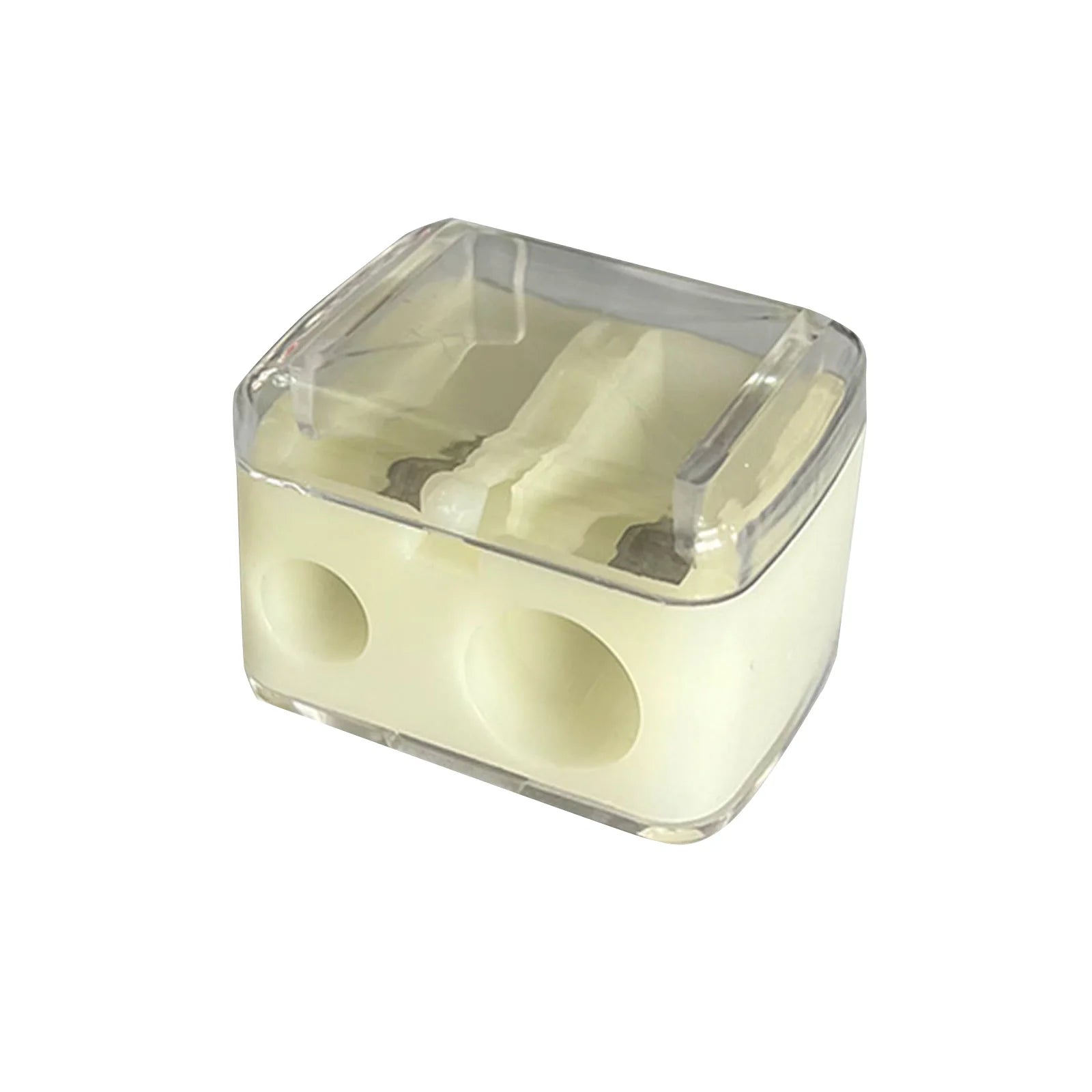 2-in-1 Double Hole Makeup Pencil Sharpener – Eyebrow & Liner Makeup Pencil Sharpener Oasis Select Beige