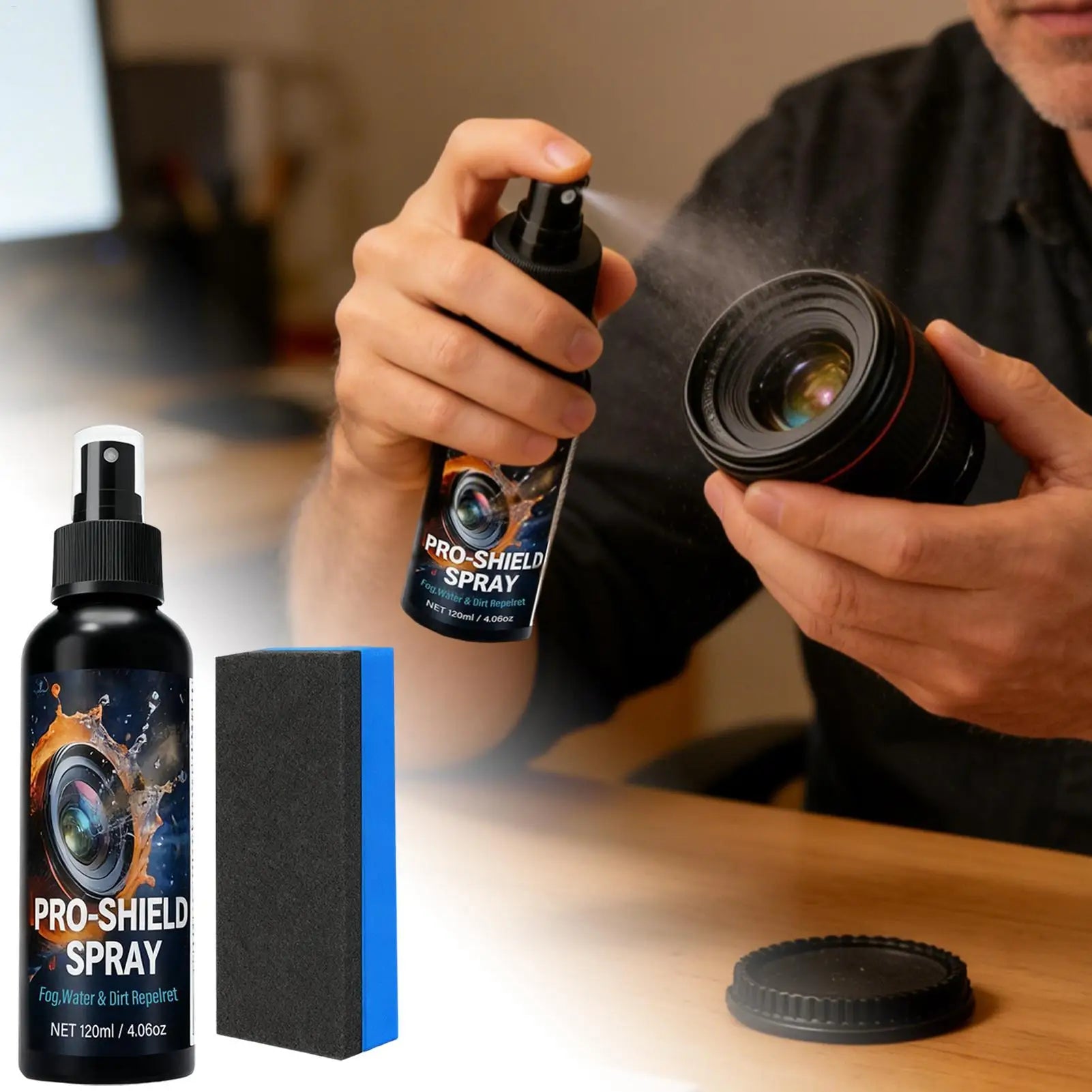 Screen Cleaner Spray Kit 120ml Camera Lens Cleaner Lens Cleaning Solution Spray For Eyeglasses Monitors Tablets Digital Lens Oasis Select