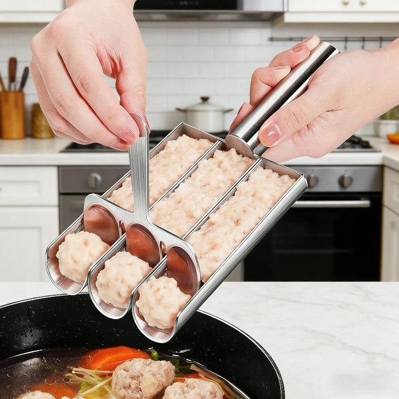 Manual Non Stick Meatball Maker Tool Easy Release Kitchen Scoop for Making Perfect Fish Beef Pork Balls Home Cooking Gadget Oasis Select