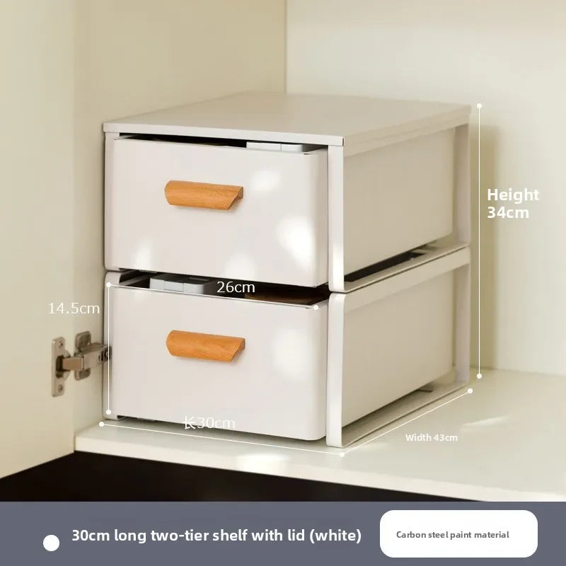 Multi-functional Kitchen Lower Sink Shelf Seasoning Dishes Pull-out Storage Box Sink Storage Rack Cabinet Pull Basket Layer Rack Oasis Select