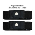 No Buckle Belt Women 1 Pair Elastic Adjustable Strap Buckleless Belt No Buckle Elastic Belt for Women Men Unisex Stretch Belt Oasis Select Black