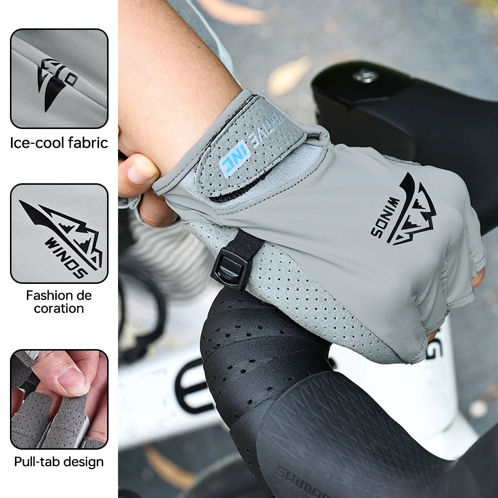 Bicycle Gloves Summer Outdoor UV Protection Cycling Gloves Unisex Fingerless Sports Gym Gloves Breathable MTB Road Bike Gloves Oasis Select