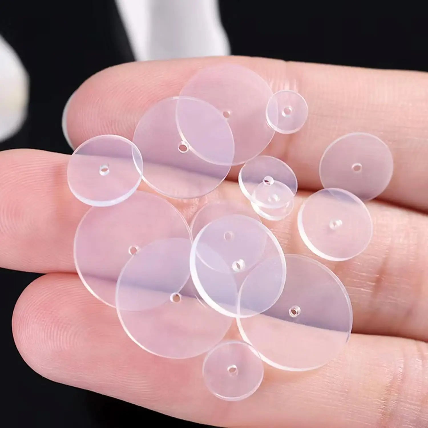 50pcs Clear Piercing Disc Pad Stabilizer Silicone Earrings Back Stopper Earlobe Support Patches for Piercing Bump Hypoallergenic Oasis Select