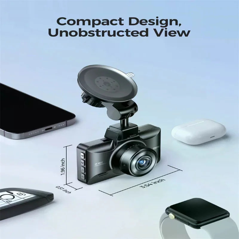 AZDOME M01 Max 4K+1080P Dash Cam Built-in Wi-Fi ADAS App Control Car DVR G-Sensor IP68 Waterproof 24H Parking Mode Dashcam Oasis Select