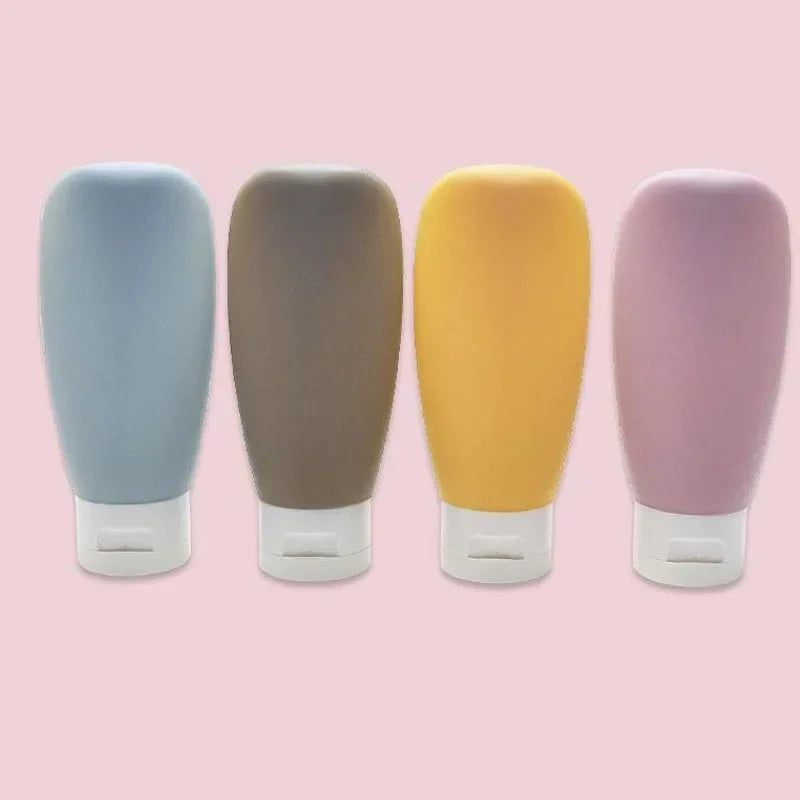 4Pcs/Set Refillable Bottle 60ml Soft Lotion Container Squeeze Tube Empty Bottle Portable Travel Shampoo Bottle Oasis Select