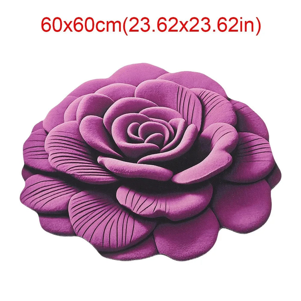Peony Flower Shaped Non-Slip Floor Mat | Soft Absorbent Rug
