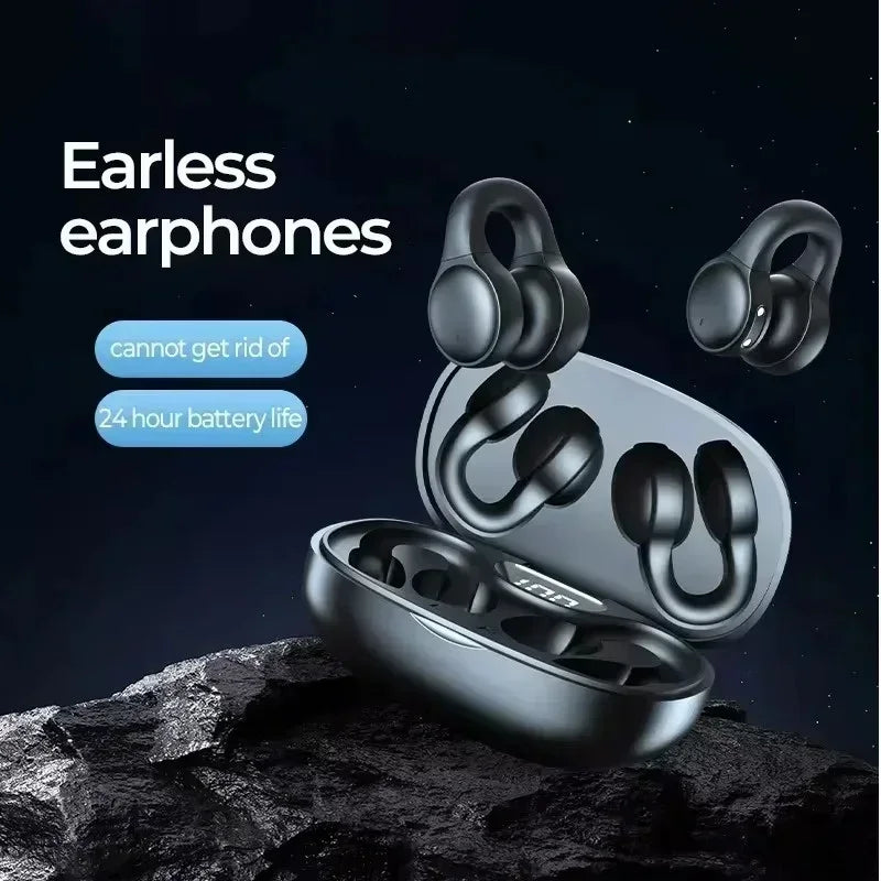 TWS Wireless Bone Conduction Headphones Bluetooth Earphones Waterproof Sports Earbuds Earring Ear Hook With Mic Headset Oasis Select
