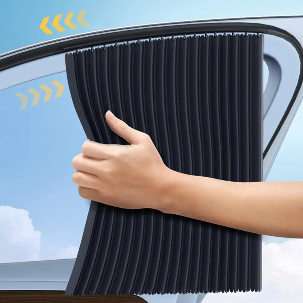 2/4Pcs Car Side Window Sun Shade, Automatic Telescopic Curtain, Foldable Heat Shield, UV Blocking Privacy for Sedan SUV Oasis Select