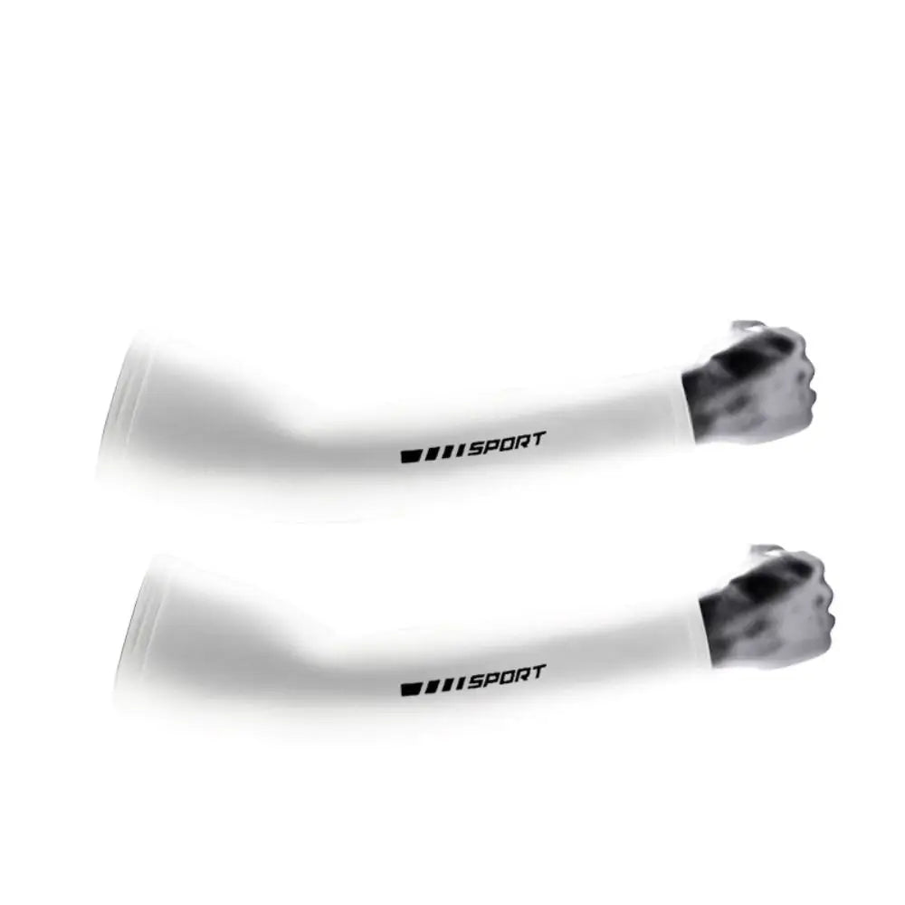 Summer Ice Silk Ice Sleeves UV Protection Breathable Long Arm Glove Driving Outdoor Hand Protector Cover Men Oasis Select White XL