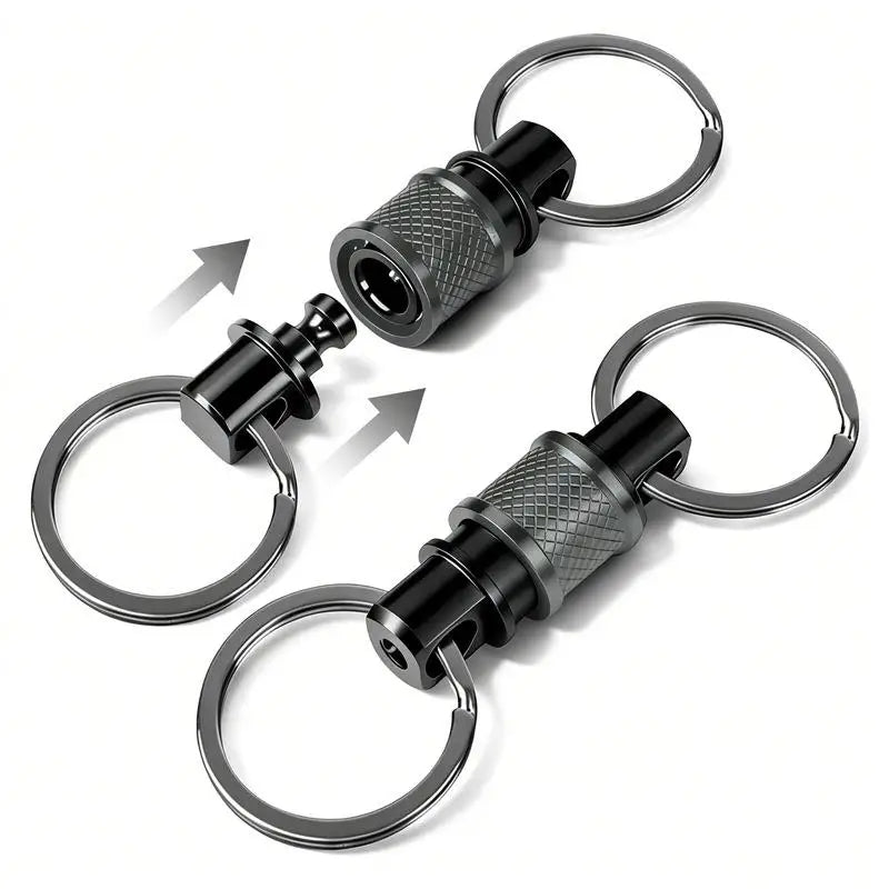 360° Rotating Quick-Release Keychain Clip – Aluminum Alloy