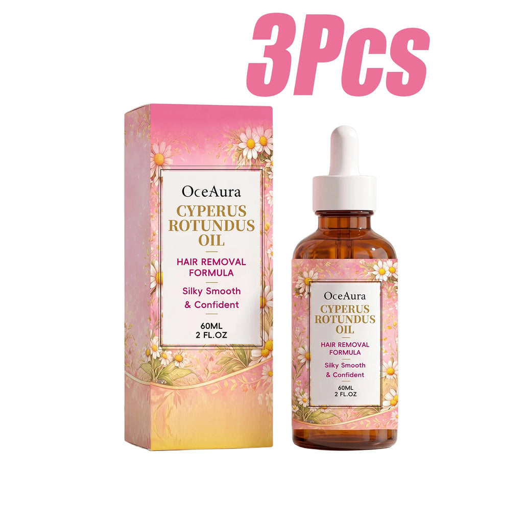Silky Smooth Cyperus Rotundus Oil Post Hair Removal Care Oil Moisturizing Smoothing Soothe Delicate Skin Inhibitor Hair Body Oil Oasis Select 3 x 60ml Boxed