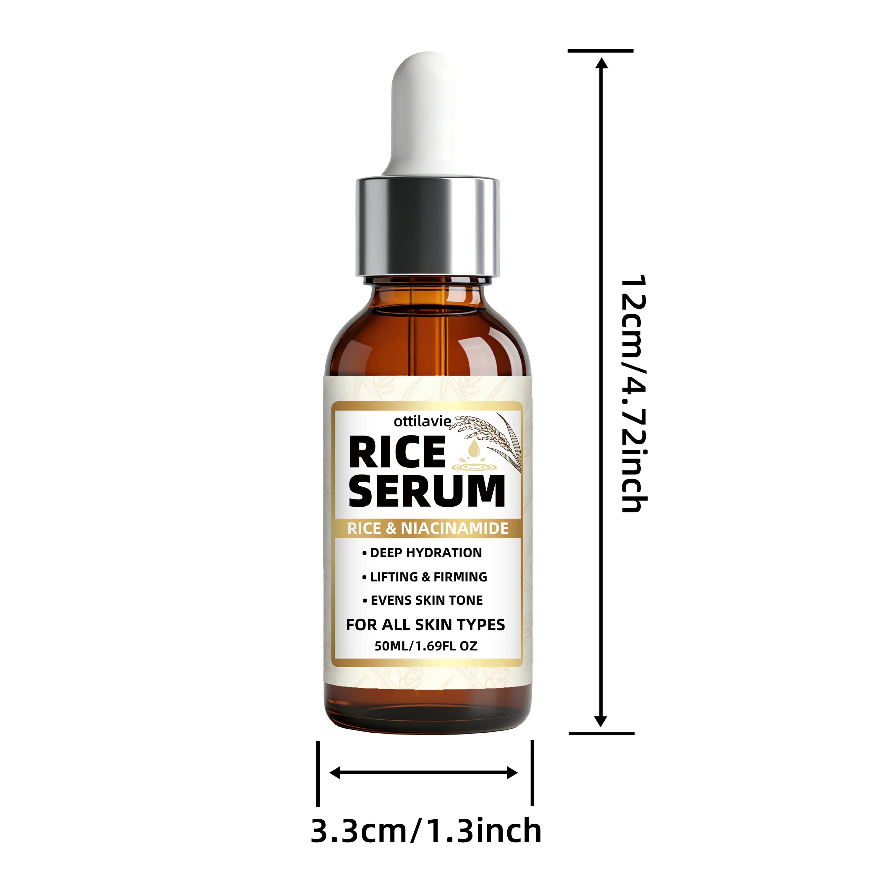 Ottilavie Rice Serum – Lift, Firm & Hydrate All Skin Types Face Serum Oasis Select 50ml