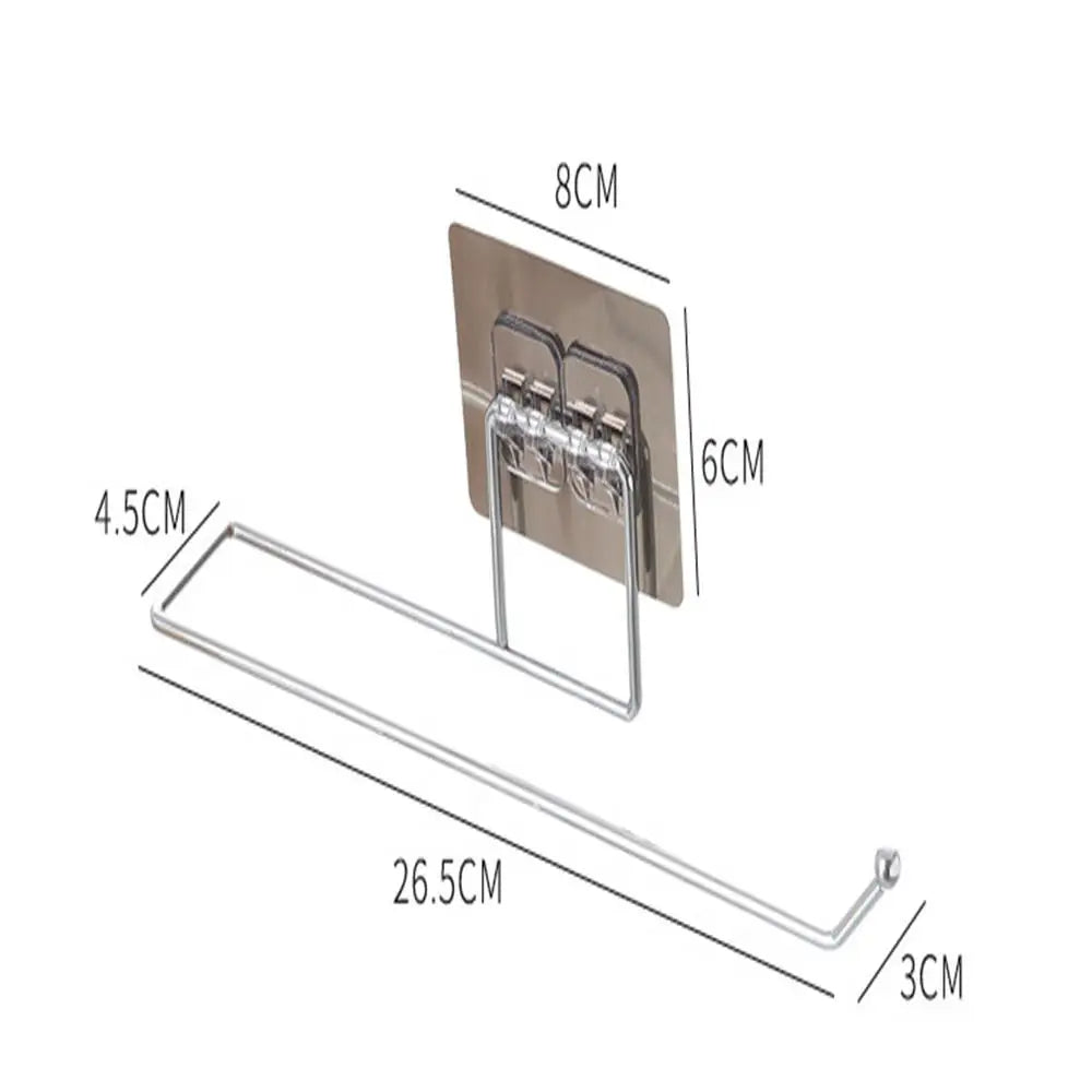 Kitchen Towel Rack Metal Bathroom Toilet Paper Towel Hanging Holder Kitchen Roll Paper Stand Home Storage Tissue Racks Oasis Select sticker