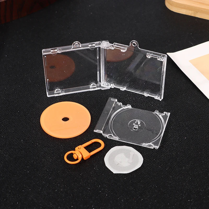 DIY Mini CD Case Keychain Pendant | Blank Album Cover Charm DIY Keychain Charm Oasis Select A3