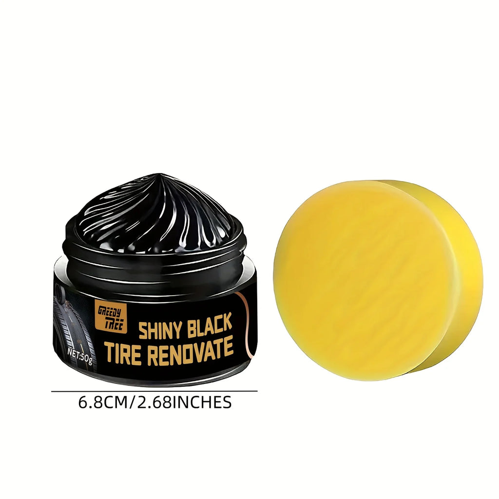 Black Shining Tire Wax - Long-Lasting, Durable Protection and Brightening, Suitable for Car, Bike and Motorcycle Tires - Prevent Oasis Select