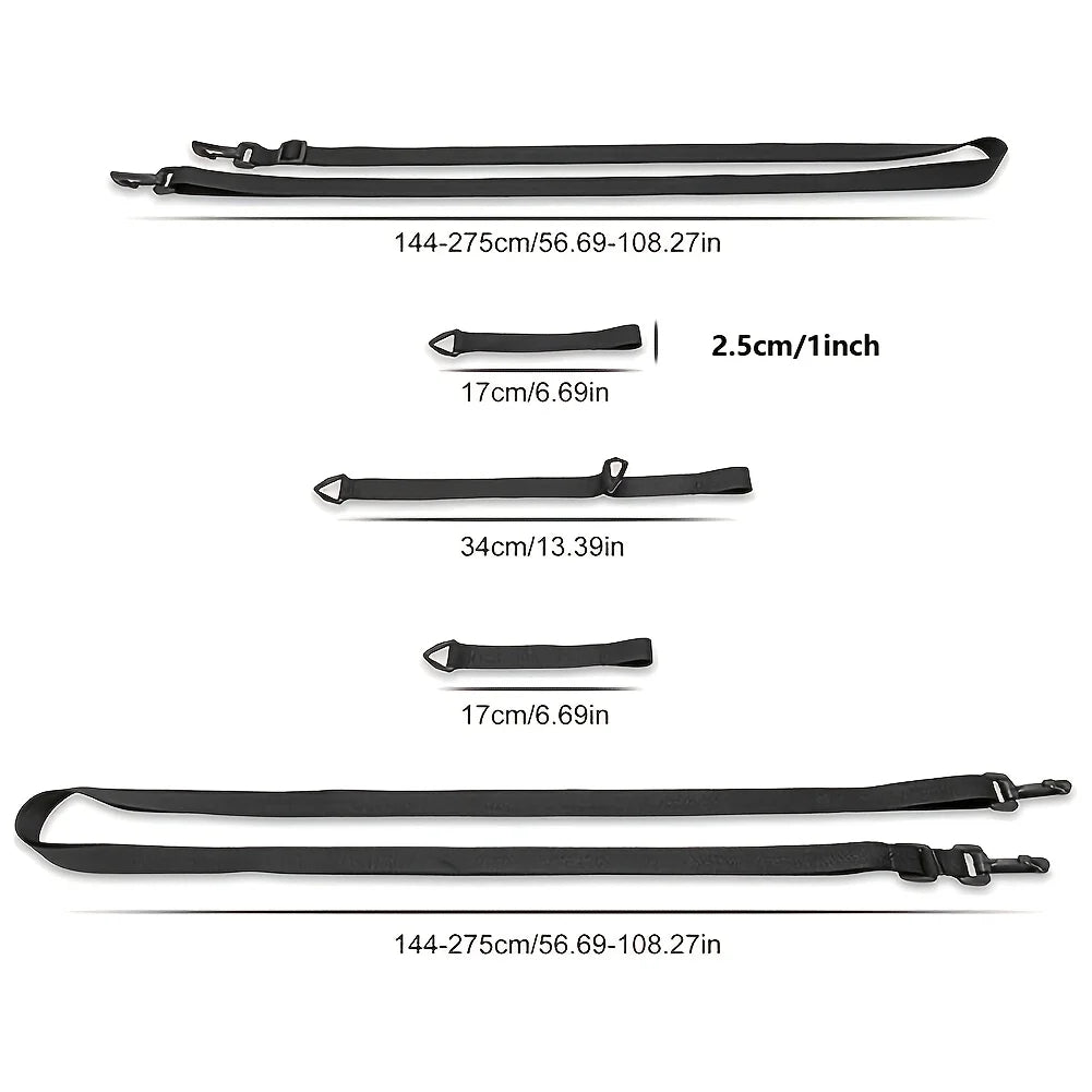 1-set Large Outdoor Umbrella Fixing Straps,Windproof Fastening Belts, Adjustable Black Cantilever Parasol Wind Locks,for Garden Oasis Select