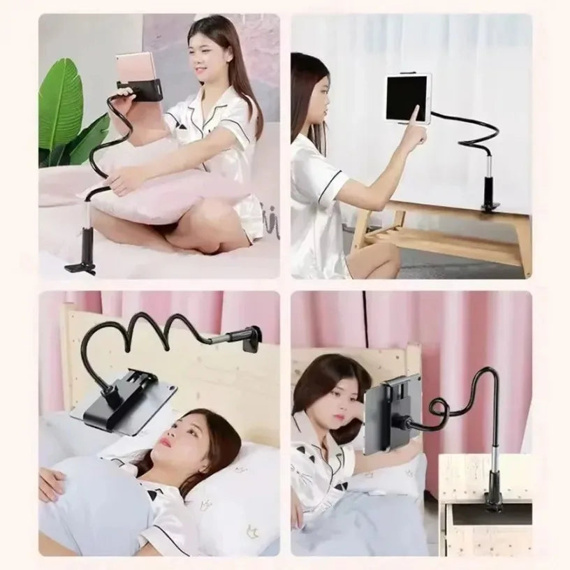 Portable 360° Rotation Mobile Phone Holder Stand Flexible Lazy Bed Desktop Bracket Flat bracket Stand Base For iPhone Samsung Oasis Select