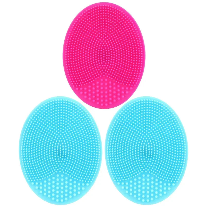 1/3pc Silicone Face Cleansing Brush Facial Deep Pore Skin Care Scrub Cleanser Tool New Mini Beauty Soft Deep Cleaning Exfoliator Oasis Select 3pcs mix 3