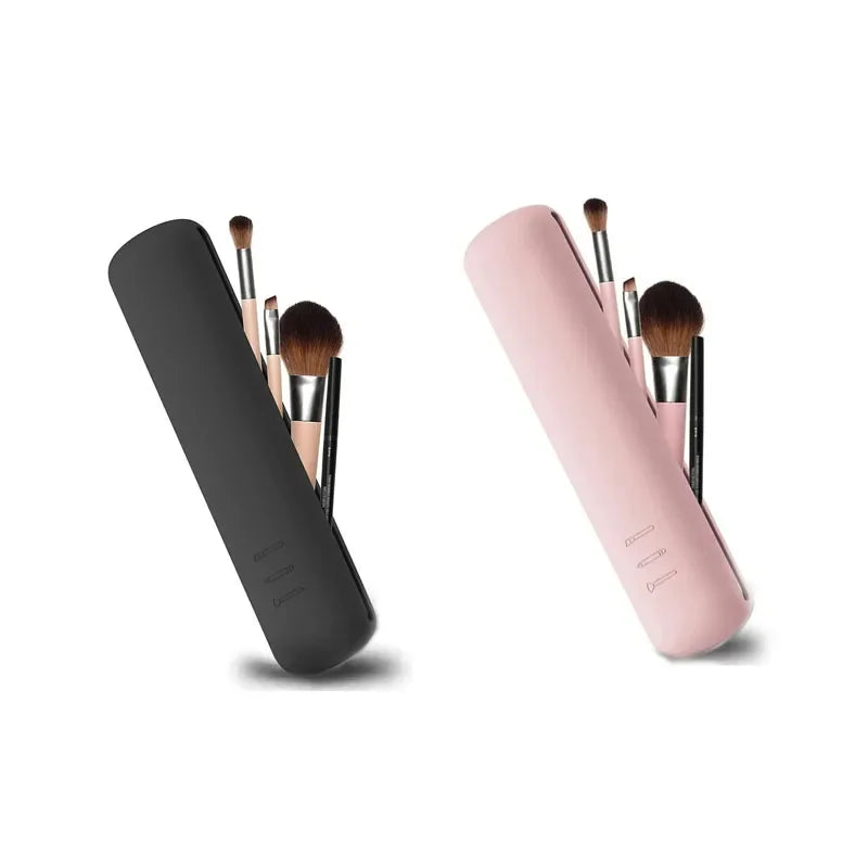 1/5pcs Silicone Brow Pencil Case Makeup Brush Eyeshadow Brush Storage Set Dust-Proof Simple Portable Travel Bag Specific Oasis Select 02-05