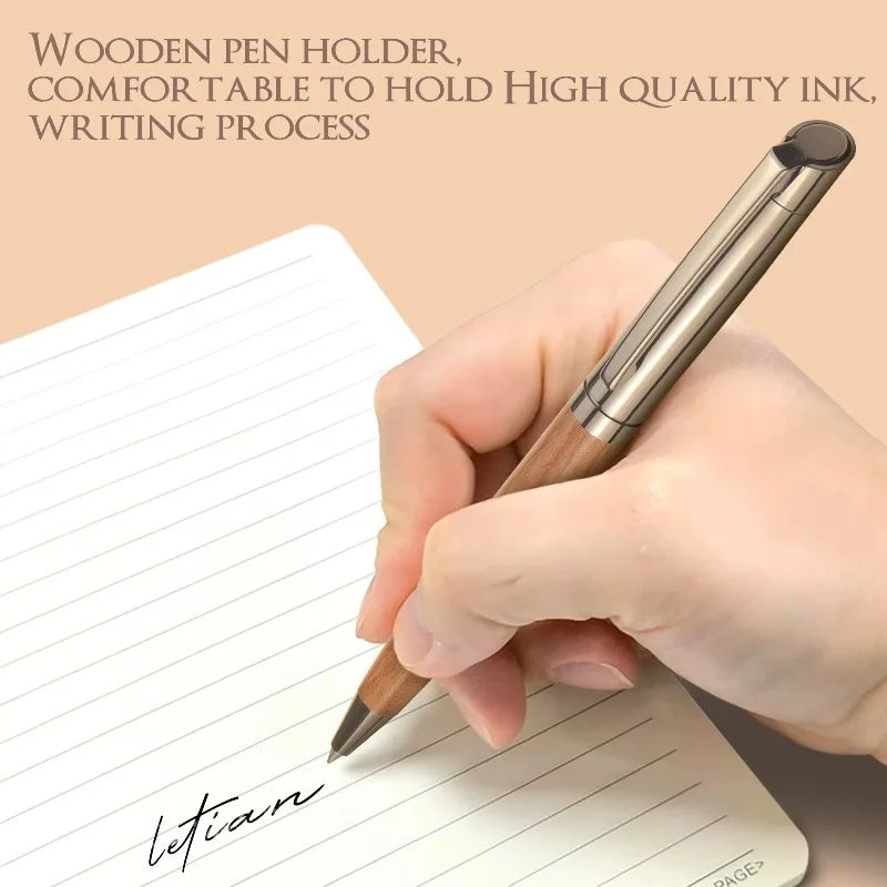 1pcs High End Wooden & Metal Ballpoint Pen Packed Stylish Premium Writing Accessory for Office and Business Present Oasis Select