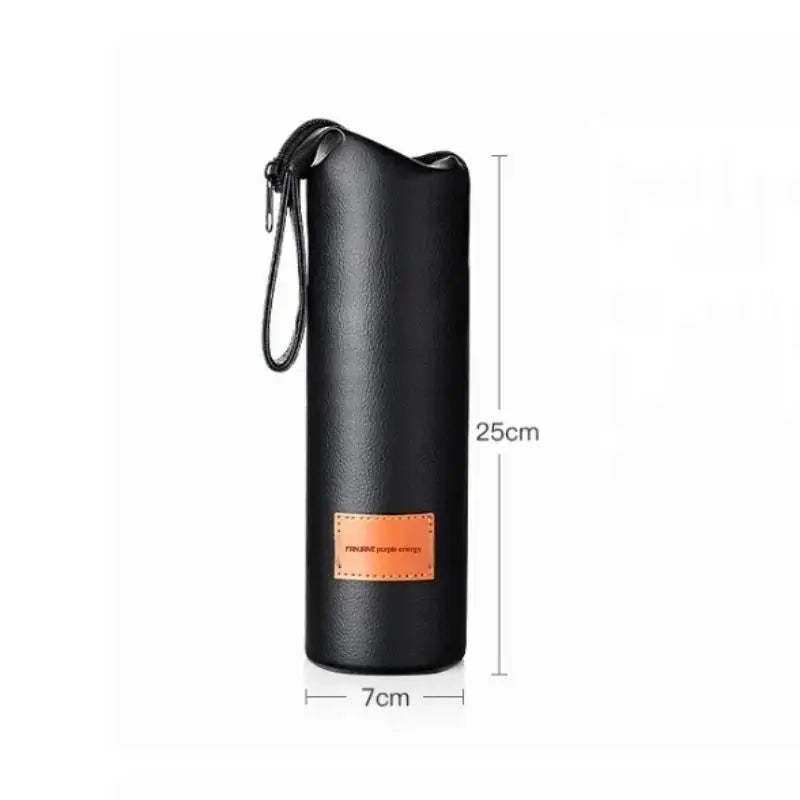 1PC Leather Cup Sleeve Sport Water Bottle Cover Case With Rope Portable Vacuum Glass Cup Sleeve Cup Pouch Camping Accessories Oasis Select A3