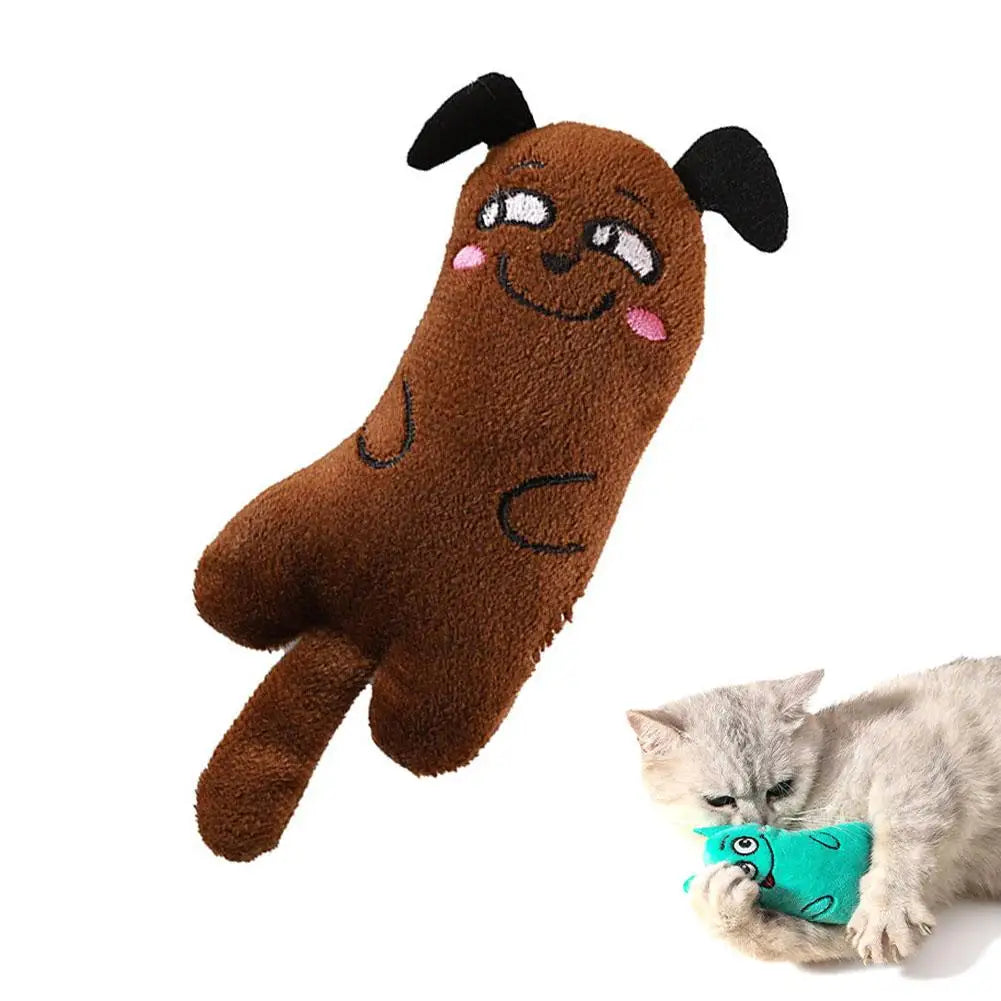 Catnip Plush Cat Toy – Cartoon Expression Crinkle Mouse