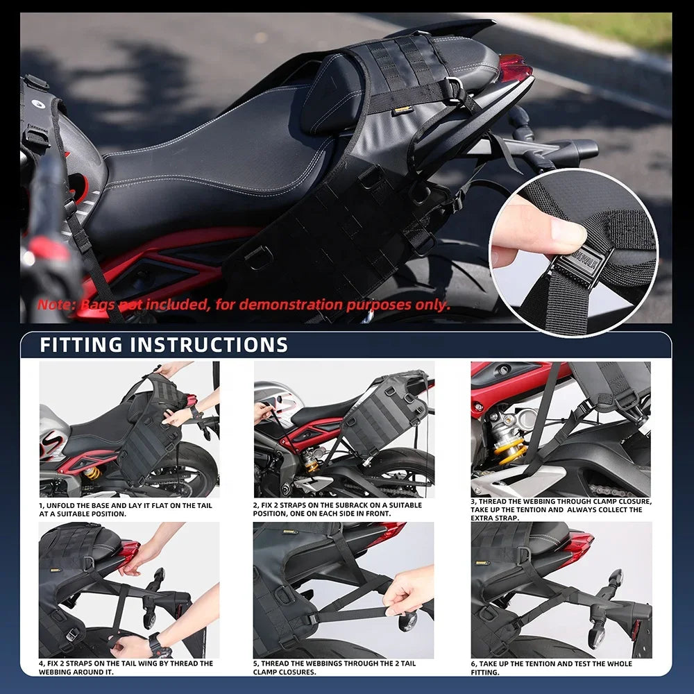 Motorcycle Tail Bag Rack Saddle Bag Base Back Seat Install Pad for Motorcycle Seat Bag Motocross Accessories Oasis Select