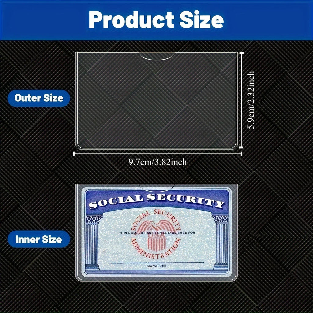 5/10/20pcs transparent card holders, for social security cards/new health insurance cards/SSN cards/credit card holders ... Oasis Select