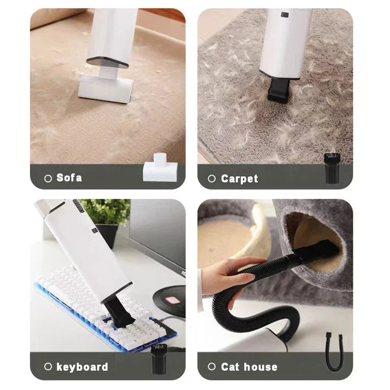 Portable Pet Electric Wireless Vacuum Cleaner Cat Hair Cleaning For Dog Brush Carpet Remove Lint Pellet Household Cleaning Tools Oasis Select