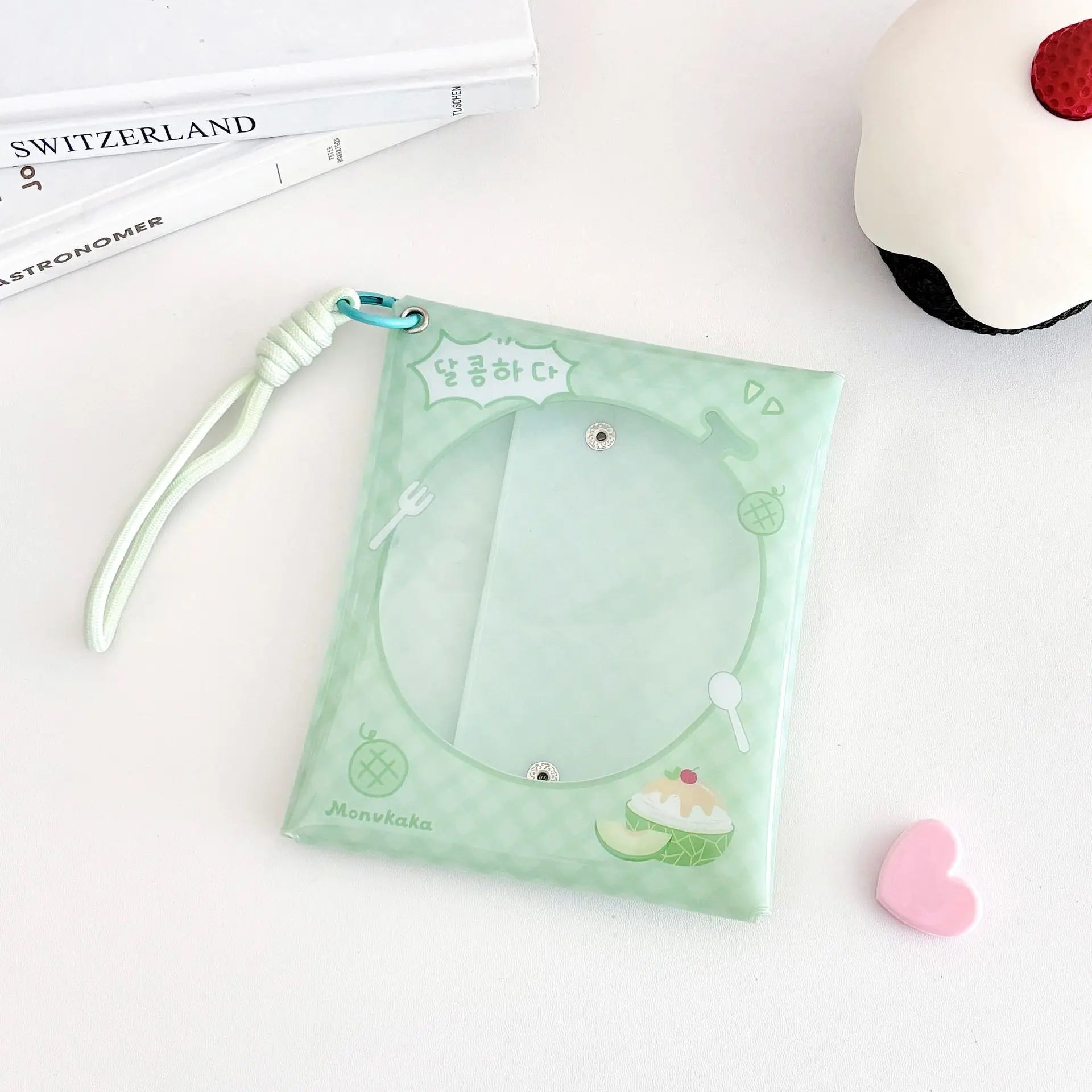 Transparent Doll Display Bag Colorful PVC Doll Carrying Case Dustproof Pouch with Lanyard Pendant Badge Storage Bag Supplies Oasis Select Melon