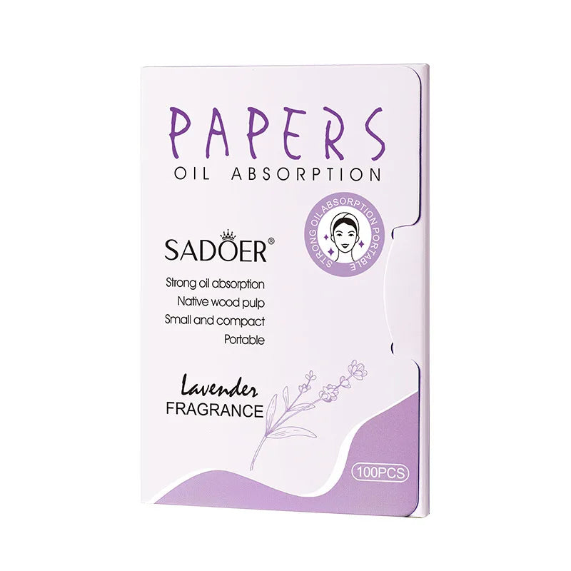 100-Pack Bamboo Charcoal Oil Blotting Sheets for Oily Skin Oil Blotting Sheets Oasis Select Lavender 100pcs