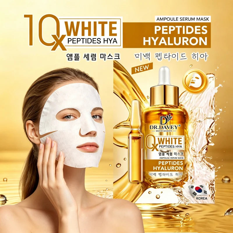 DR.DAVEY Peptides & Hyaluronic Acid Sheet Mask – 10 Pack