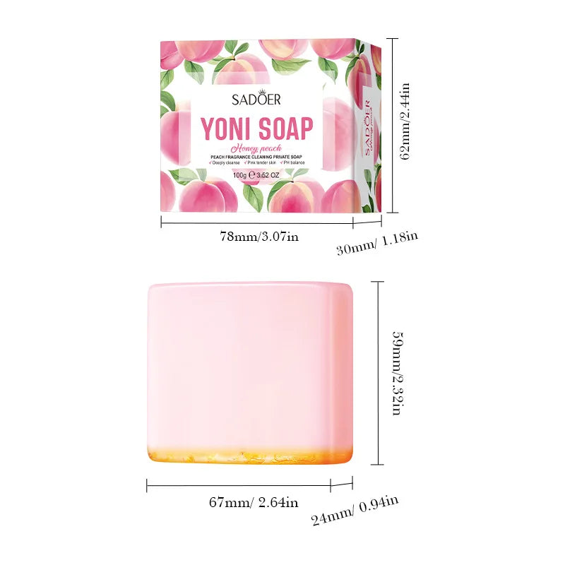 Peach Intimate Soap with Foaming Net – pH-Balanced & Gentle