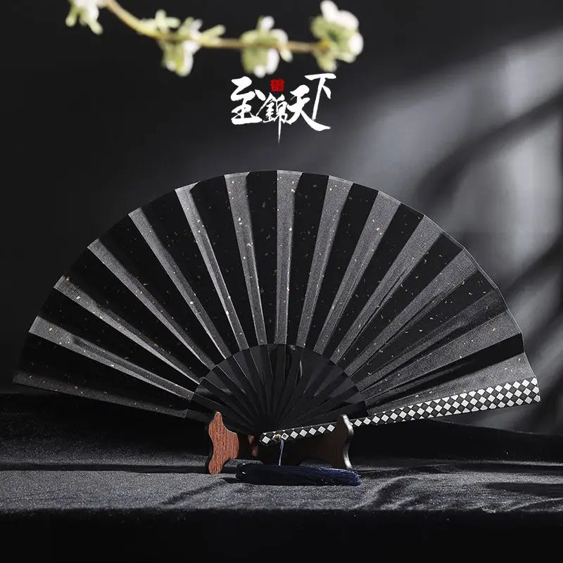 Lightning 10-inch Alloy Metal Fan Chinese Wind Self-defense Kung Fu Fan Classical Silk Cloth Folding Fan Oasis Select B 10 Inches
