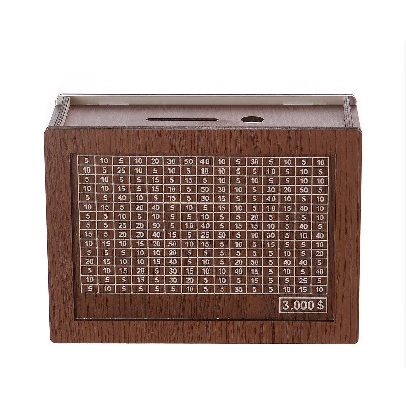 Wooden Money Box with Counter | Vintage Palace-Style Transparent Piggy Bank for Savings Oasis Select 3000 dollar