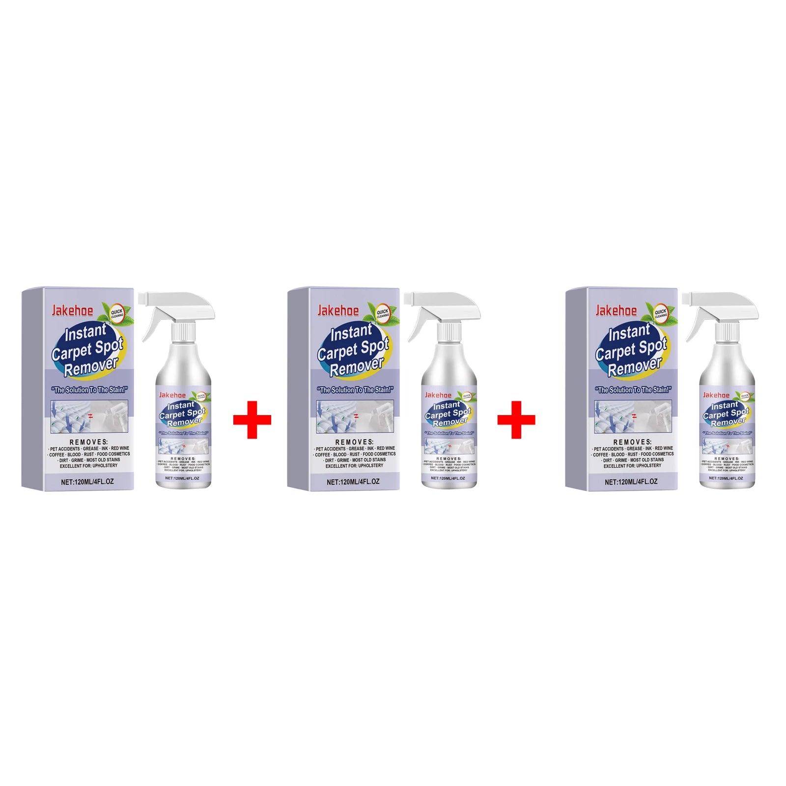JAKEHOE Carpet Spot Remover – Stain & Odor Cleaner 120ml Carpet Stain Remover Oasis Select 3 X 120ml boxed