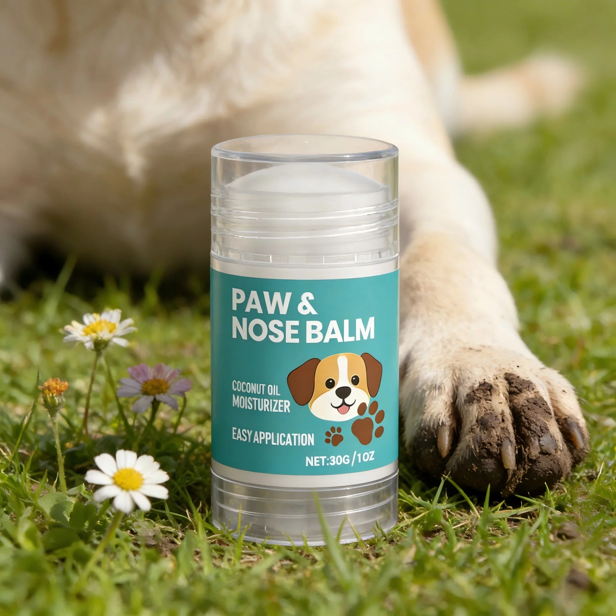 Paw Nose Balm Pet Nose Protector Coconut Oil Moisturizing Cream for Paw and Nose Crack Feet Repair Dog Winter Care Supplies 30g Oasis Select