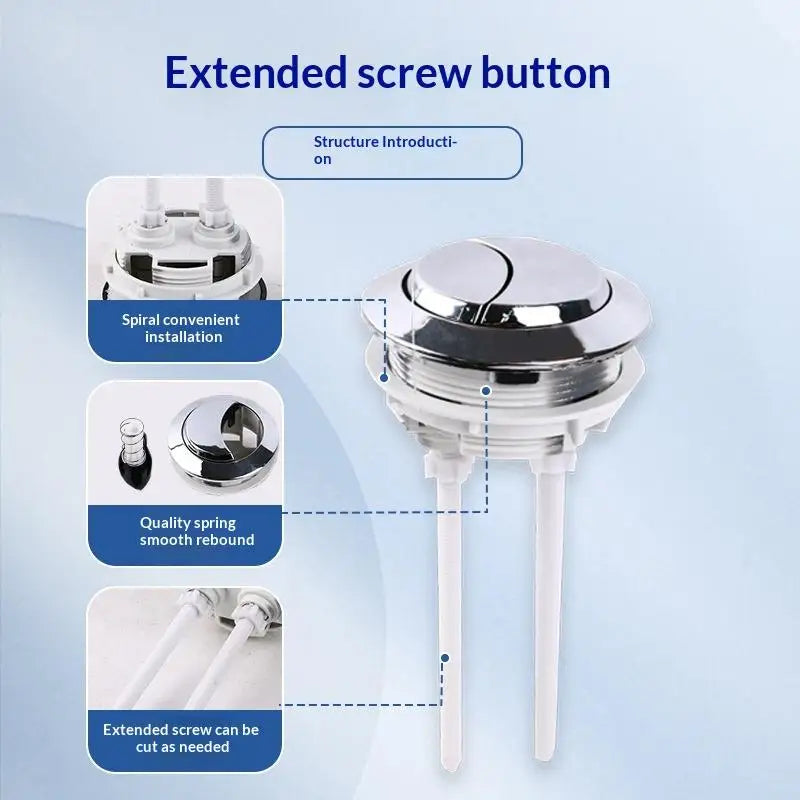 NEW 1Pcs Dual Flush Toilet Push Button, Dual-Control Design, Multi Size 38/48/58mm, Toilet Tank Valve Repair Bathroom Accessory Oasis Select