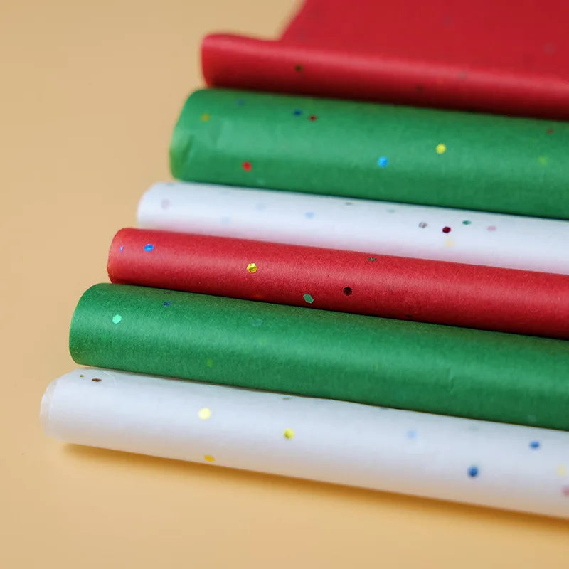 36sheets Christmas Color Tissue Papers Craft Wrapping Paper Wine Shirt Flower Gift Wrap Papers Tissue Packing Material 50*70cm Oasis Select