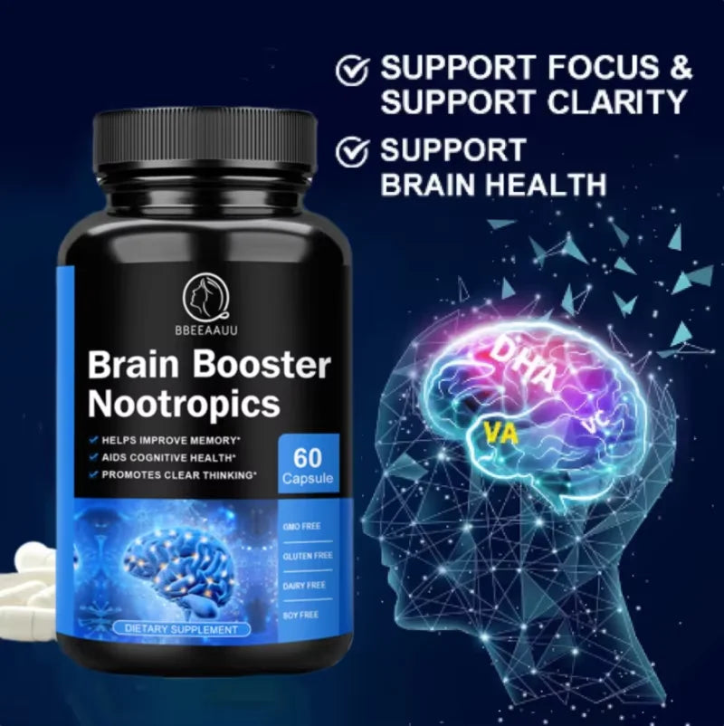 BBEEAAUU 100mg Phosphatidylserine Capsule for Memory and Focus Smarter Brain Health Nootropics Supplement Oasis Select