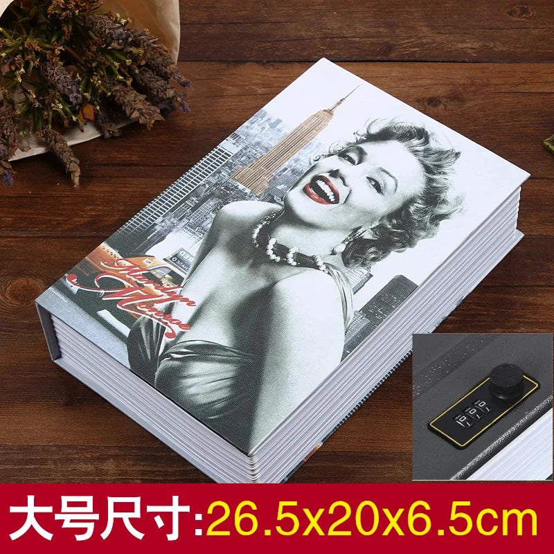 Simulation Book Coin Bank Paper Money Password Box Children Safe Book Storage Box Desktop Storage Box Oasis Select password 2