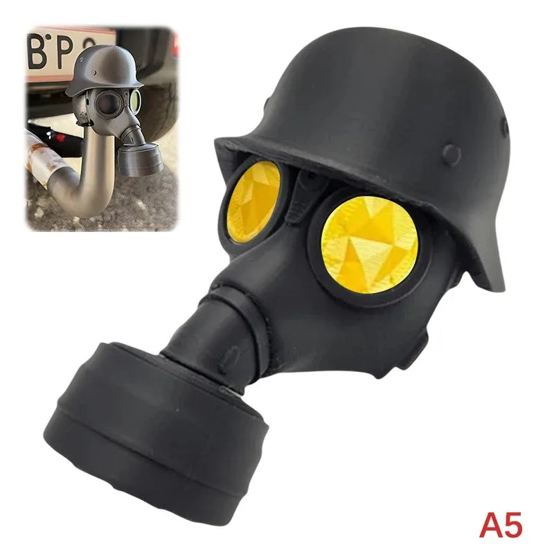 Trailer Hitch Cover With Steel Helmet And Gas Mask 3D Printed Trailer Hitch Ball Cover Prevent Receiver Tube From Rusting Oasis Select A5