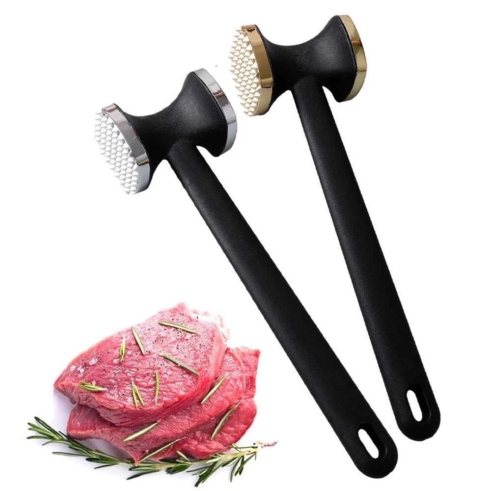 1pc Heavy Duty Kitchen Meat Tenderizer Hammer with Rubber Grip, Stainless Steel Head for Effortless Pounding and Tenderizing Oasis Select