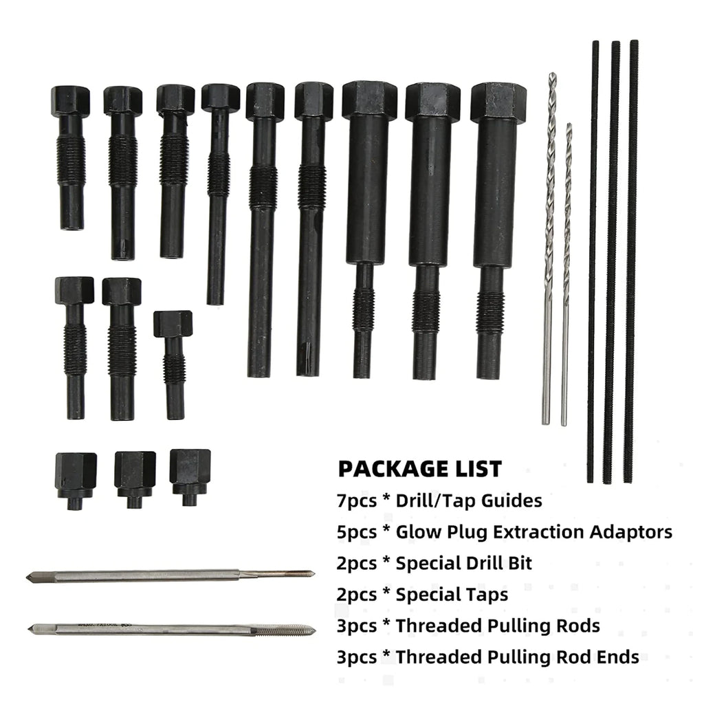 Glow Plug Remover Glow Plug Remover Extraction Removal Tool Set Kit with Storage Box for M10 M8 Glow Plug Extractor Tool Oasis Select