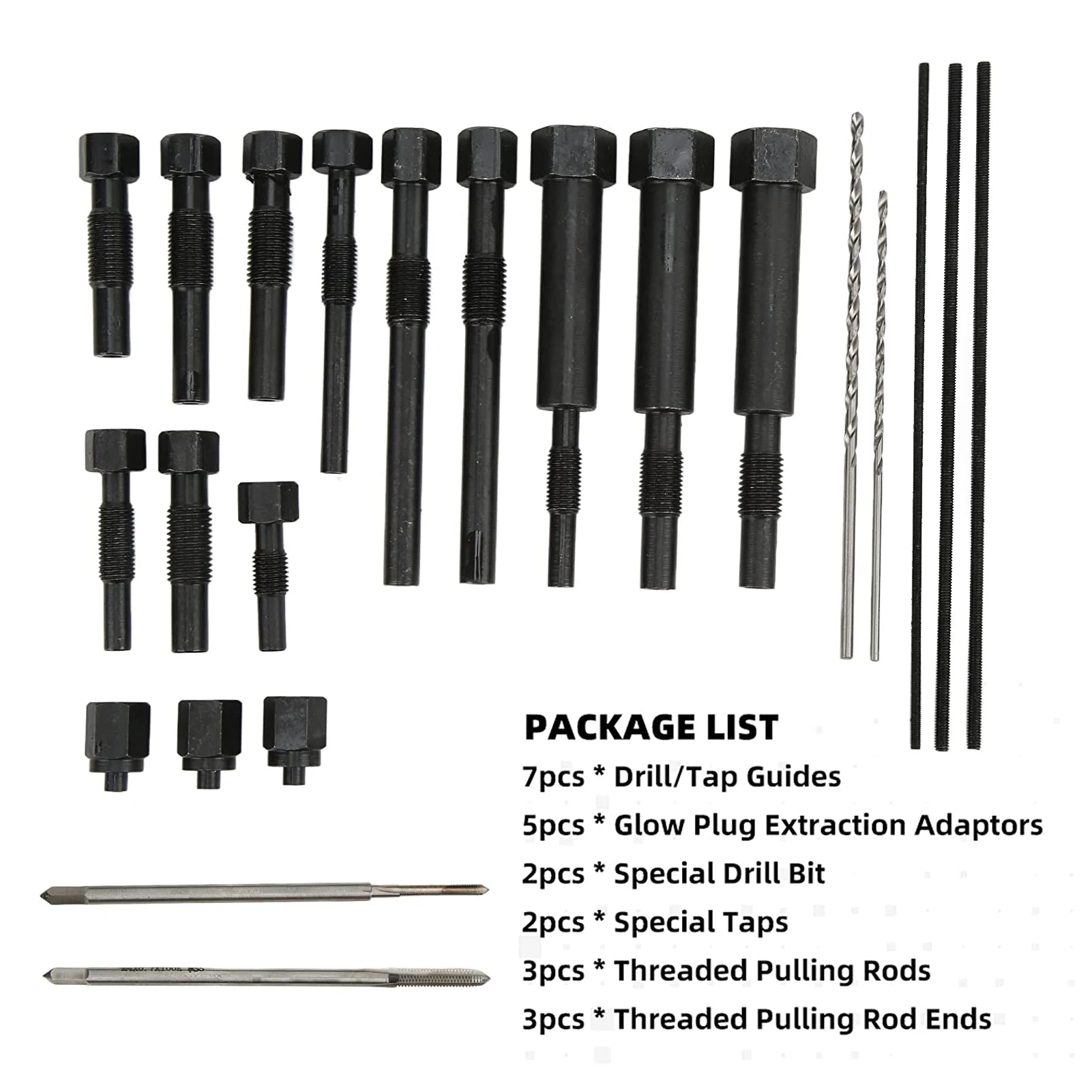 Glow Plug Remover Glow Plug Remover Extraction Removal Tool Set Kit with Storage Box for M10 M8 Glow Plug Extractor Tool Oasis Select