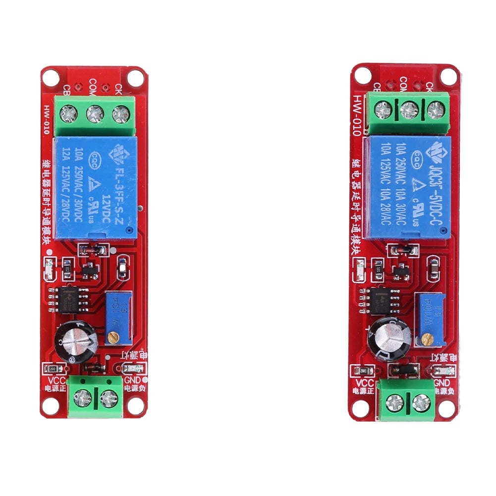 NE555 Delay Timer Relay Module 5V/12V – 0–10S Adjustable Switch Timer Relay Module Oasis Select